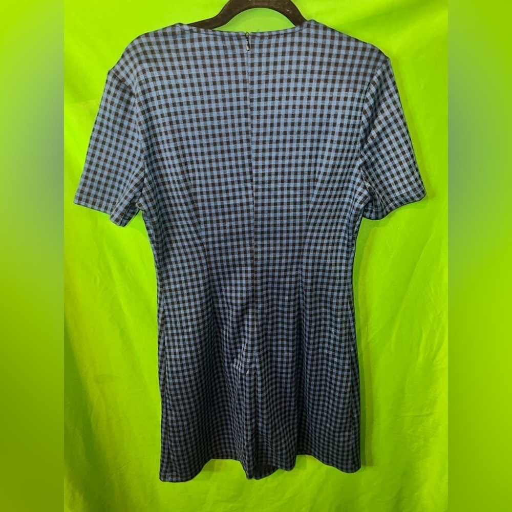 NWT Allegra K Blue Checkered Women's Dress size Medium - Picture 2 of 5